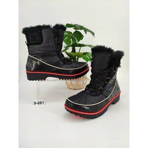 Sorel Women's Tivoli II Black Insulated Waterproof Snow Boots Size 9 US